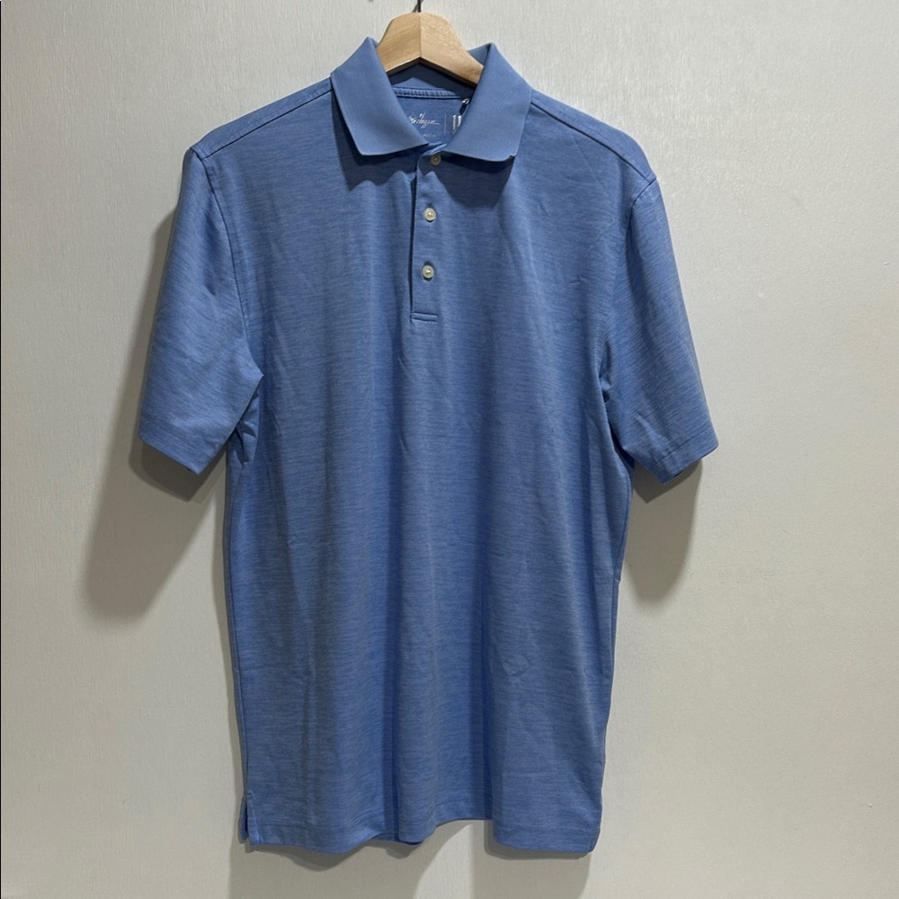WALTER HAGEN MENS GOLF POLO SHIRT BABY-BLUE Sz SMALL